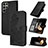 Handytasche Stand Schutzhülle Flip Leder Hülle Blumen Y01X für Samsung Galaxy S24 Ultra 5G