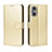 Handytasche Stand Schutzhülle Flip Leder Hülle BY5 für Oppo A96 5G Gold