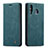 Handytasche Stand Schutzhülle Flip Leder Hülle C01S für Samsung Galaxy A40s Blau