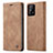 Handytasche Stand Schutzhülle Flip Leder Hülle C01S für Samsung Galaxy M32 5G Hellbraun