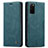 Handytasche Stand Schutzhülle Flip Leder Hülle C01S für Samsung Galaxy S20 5G Blau