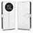 Handytasche Stand Schutzhülle Flip Leder Hülle C01X für Huawei Honor X9 5G Silber
