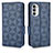Handytasche Stand Schutzhülle Flip Leder Hülle C02X für Motorola Moto G71s 5G Blau