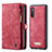 Handytasche Stand Schutzhülle Flip Leder Hülle C03S für Samsung Galaxy A70S Rot