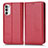 Handytasche Stand Schutzhülle Flip Leder Hülle C03X für Motorola MOTO G52 Rot