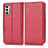 Handytasche Stand Schutzhülle Flip Leder Hülle C03X für Motorola Moto G52j 5G Rot