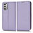 Handytasche Stand Schutzhülle Flip Leder Hülle C03X für Motorola Moto G52j 5G Violett