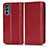 Handytasche Stand Schutzhülle Flip Leder Hülle C03X für Motorola Moto G62 5G Rot