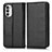 Handytasche Stand Schutzhülle Flip Leder Hülle C03X für Motorola Moto G82 5G Schwarz
