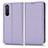 Handytasche Stand Schutzhülle Flip Leder Hülle C03X für Sony Xperia 5 II Violett