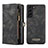 Handytasche Stand Schutzhülle Flip Leder Hülle C04S für Samsung Galaxy S22 Plus 5G Schwarz