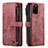 Handytasche Stand Schutzhülle Flip Leder Hülle C07S für Samsung Galaxy S20 5G Rot