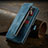 Handytasche Stand Schutzhülle Flip Leder Hülle C09S für Samsung Galaxy S21 Ultra 5G Blau