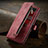 Handytasche Stand Schutzhülle Flip Leder Hülle C09S für Samsung Galaxy S21 Ultra 5G Rot