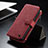 Handytasche Stand Schutzhülle Flip Leder Hülle C12S für Samsung Galaxy S23 Plus 5G Rot