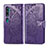 Handytasche Stand Schutzhülle Flip Leder Hülle D02 für Xiaomi Mi Note 10 Violett