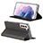 Handytasche Stand Schutzhülle Flip Leder Hülle D06T für Samsung Galaxy S21 Plus 5G Schwarz