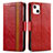 Handytasche Stand Schutzhülle Flip Leder Hülle F03 für Apple iPhone 13 Rot