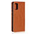Handytasche Stand Schutzhülle Flip Leder Hülle für Samsung Galaxy A41 Orange