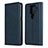 Handytasche Stand Schutzhülle Flip Leder Hülle für Sharp AQUOS Sense4 Plus Blau