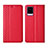 Handytasche Stand Schutzhülle Flip Leder Hülle für Vivo V20 Pro 5G Rot