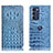 Handytasche Stand Schutzhülle Flip Leder Hülle H01P für Motorola Moto G200 5G Hellblau