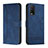 Handytasche Stand Schutzhülle Flip Leder Hülle H01X für Vivo Y20s Blau