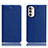 Handytasche Stand Schutzhülle Flip Leder Hülle H02P für Motorola Moto G71s 5G Blau
