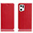 Handytasche Stand Schutzhülle Flip Leder Hülle H02P für Oppo Find X5 Pro 5G Rot