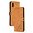 Handytasche Stand Schutzhülle Flip Leder Hülle H02X für Xiaomi Redmi 9i Hellbraun