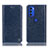 Handytasche Stand Schutzhülle Flip Leder Hülle H04P für Motorola Moto G51 5G Blau