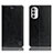 Handytasche Stand Schutzhülle Flip Leder Hülle H04P für Motorola Moto G82 5G Schwarz