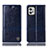 Handytasche Stand Schutzhülle Flip Leder Hülle H05P für Motorola Moto G32 Blau