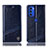Handytasche Stand Schutzhülle Flip Leder Hülle H05P für Motorola Moto G51 5G Blau