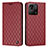 Handytasche Stand Schutzhülle Flip Leder Hülle H05X für Xiaomi Redmi 9 India Rot