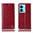 Handytasche Stand Schutzhülle Flip Leder Hülle H06P für Oppo A58x 5G Rot