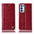 Handytasche Stand Schutzhülle Flip Leder Hülle H06P für Oppo Reno6 Pro+ Plus 5G Rot