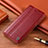 Handytasche Stand Schutzhülle Flip Leder Hülle H06P für Samsung Galaxy S21 5G Rot