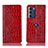 Handytasche Stand Schutzhülle Flip Leder Hülle H08P für Motorola Moto G200 5G Rot