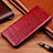 Handytasche Stand Schutzhülle Flip Leder Hülle H08P für Samsung Galaxy A80 Rot