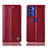 Handytasche Stand Schutzhülle Flip Leder Hülle H09P für Motorola Moto G51 5G Rot