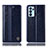 Handytasche Stand Schutzhülle Flip Leder Hülle H09P für Oppo Reno6 Pro 5G India Blau