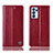Handytasche Stand Schutzhülle Flip Leder Hülle H09P für Oppo Reno6 Pro 5G India Rot