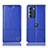 Handytasche Stand Schutzhülle Flip Leder Hülle H10P für Motorola Moto G200 5G Blau
