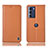 Handytasche Stand Schutzhülle Flip Leder Hülle H10P für Motorola Moto G200 5G Orange