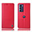 Handytasche Stand Schutzhülle Flip Leder Hülle H10P für Motorola Moto G200 5G Rot