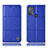 Handytasche Stand Schutzhülle Flip Leder Hülle H10P für Motorola Moto G50 Blau