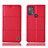Handytasche Stand Schutzhülle Flip Leder Hülle H10P für Motorola Moto G50 Rot