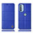 Handytasche Stand Schutzhülle Flip Leder Hülle H11P für Motorola Moto G31 Blau