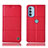 Handytasche Stand Schutzhülle Flip Leder Hülle H11P für Motorola Moto G31 Rot